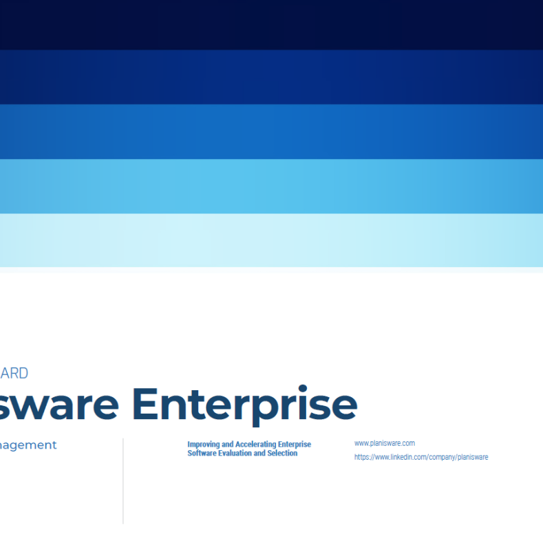 Planisware Enterprise Product Scorecard