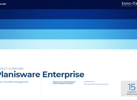 Planisware Enterprise Product Scorecard