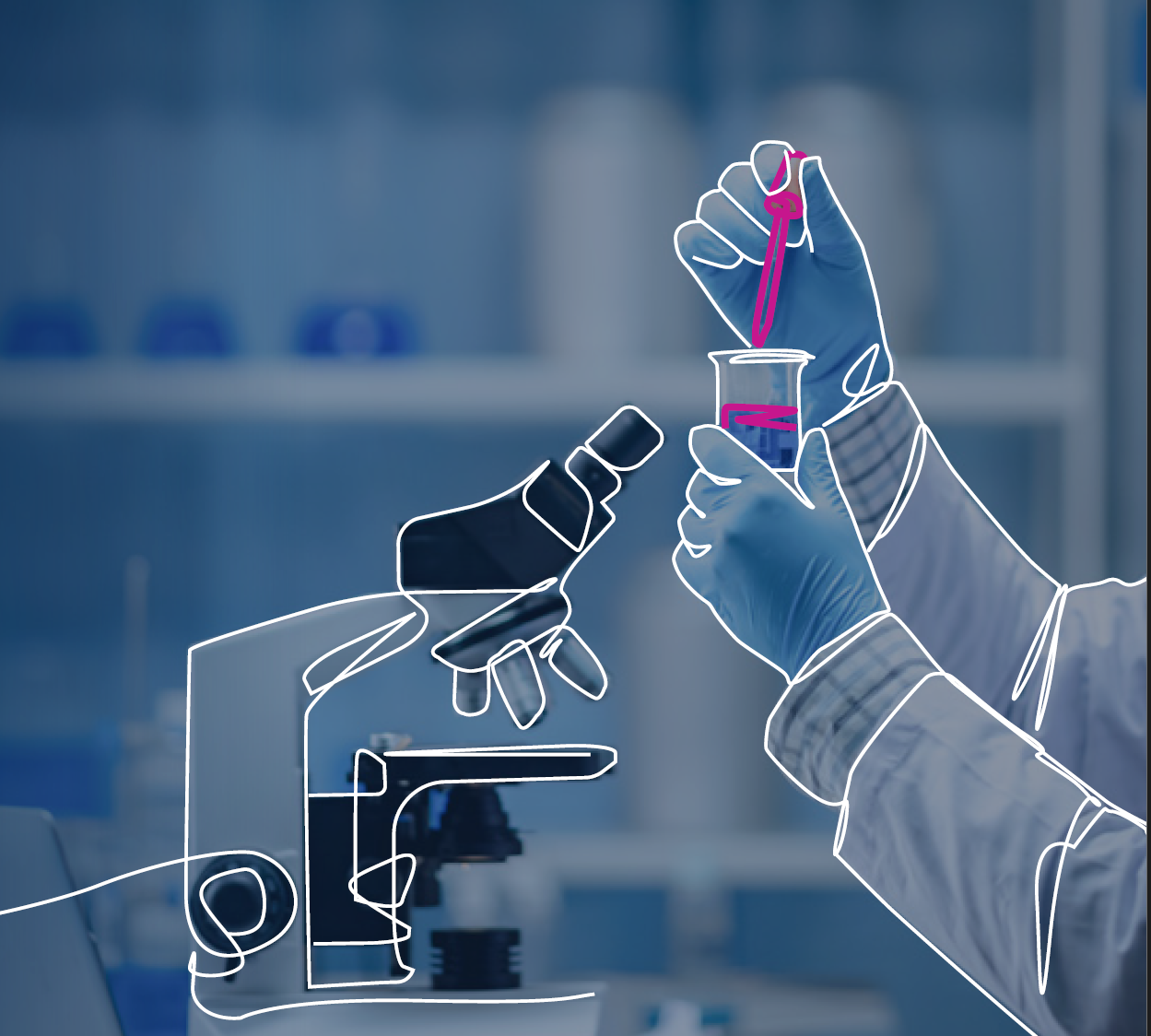 Pharma R&D landing page art