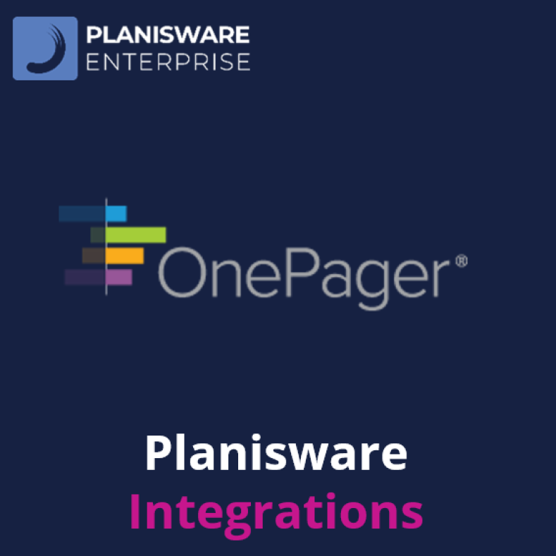 Planisware connector with OnePager