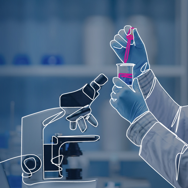 Pharma R&D landing page art