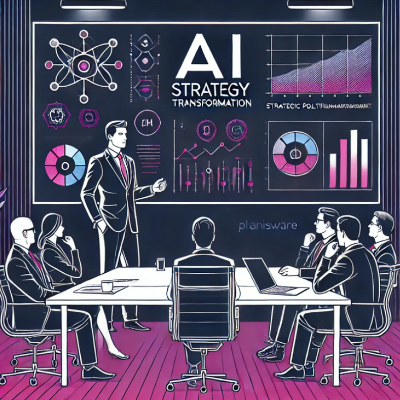 IT Leader Presents AI strategy and transformation to business leaders