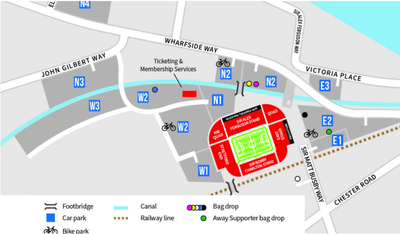 Map of Old Trafford