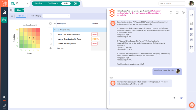 Project Risk Generation with AI