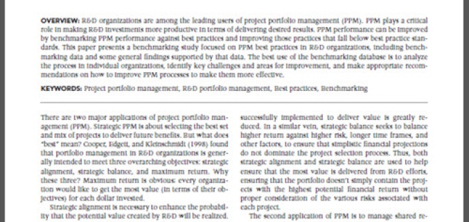Making Portfolio Management More Effective